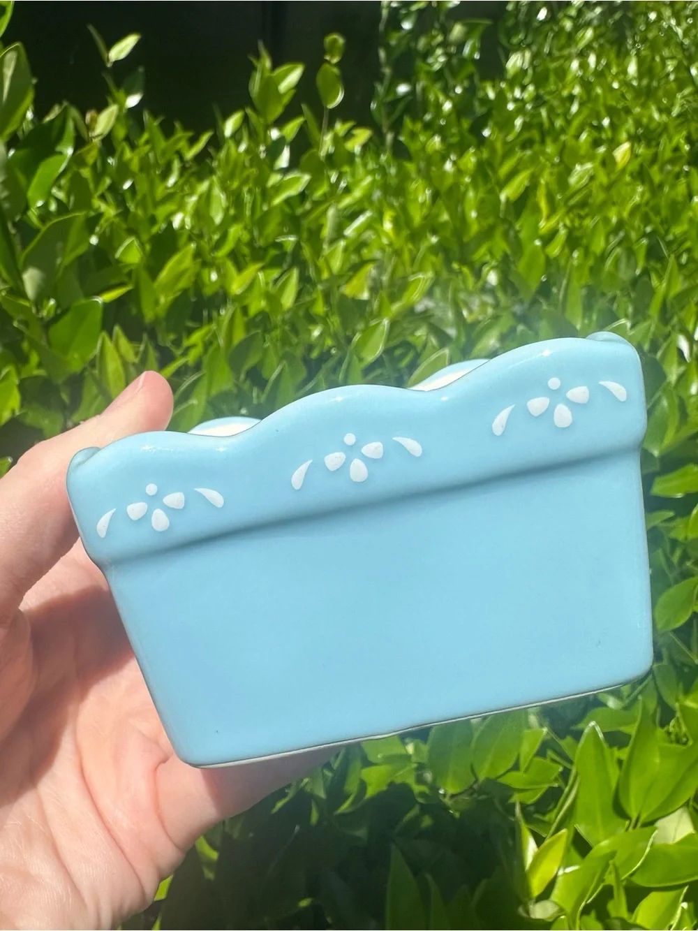 The Pioneer Woman Floral Medley Stoneware Square Condiment Dish Light Blue